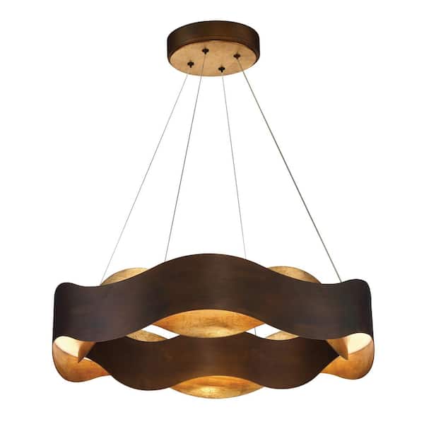 Eurofase Vaughan Collection 80-Watt Bronze Integrated LED Chandelier