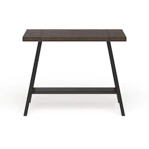 Arcadiance 47.25 in. Rectangle Weathered Medium Oak and Black Wood Counter Height Dining Table (Seats 4)