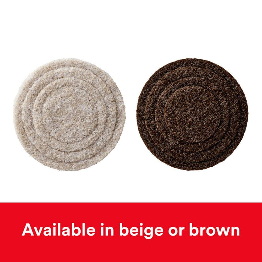 Beige Self-Adhesive Felt Furniture Pads, 1.5 inch, Pack of 20