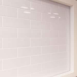 Rose Pale Pink 4 in. x 12 in. Wall Glossy Subway Glass Tile (5 sq. ft./Case)