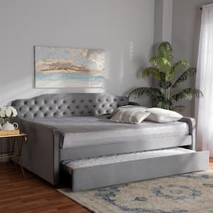 Freda Grey Queen Daybed with Trundle