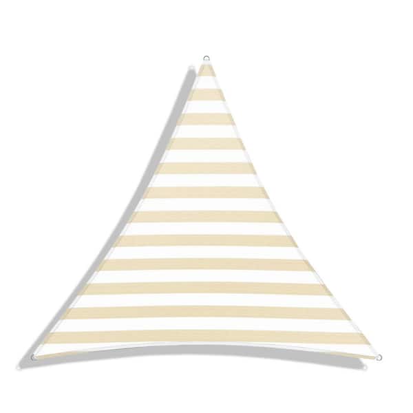 BANSA ROSE 15 ft. x 15 ft. Beige Triangle Heavy Weight Sun Shade Sail, 95% UV Blockage, Patio and Pool Cover