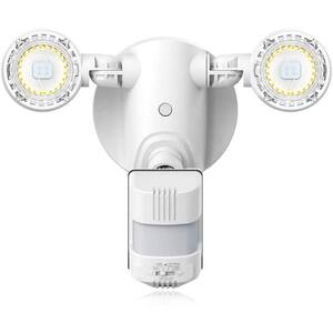 15-Watt 2000 Lumens 180-Degree White Motion Sensor Outdoor Integrated LED 5000K Waterproof Dusk to Dawn Flood Light