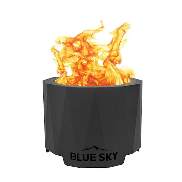 The Peak 22 in. x 16 in. Round Steel Smokeless Wood Patio Fire Pit