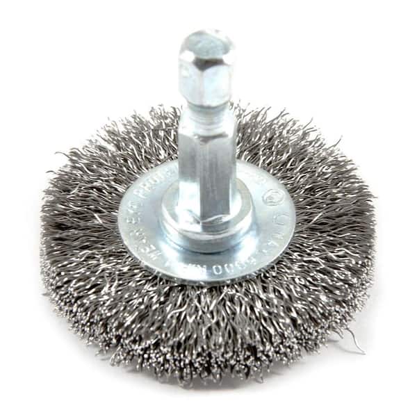 Forney 1-1/2 in. x 1/4 in. Hex Shank Fine Crimped Wire Wheel Brush