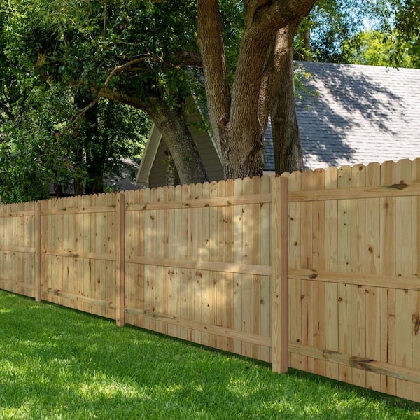 1/2 in. x 4 in. x 6 ft. Dog Ear Brazilian Pine Fence Picket (12-Pack)