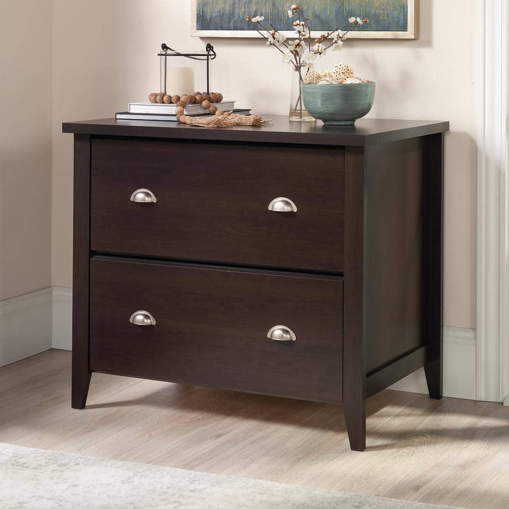 Cinnamon Cherry 2-Drawer Lockable Lateral File Cabinet