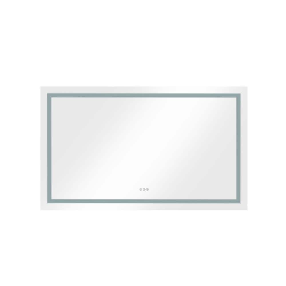 White 36 in. W x 60 in. H LED Rectangle Metal Framed Wall Mirror price history on PriceWatchPro