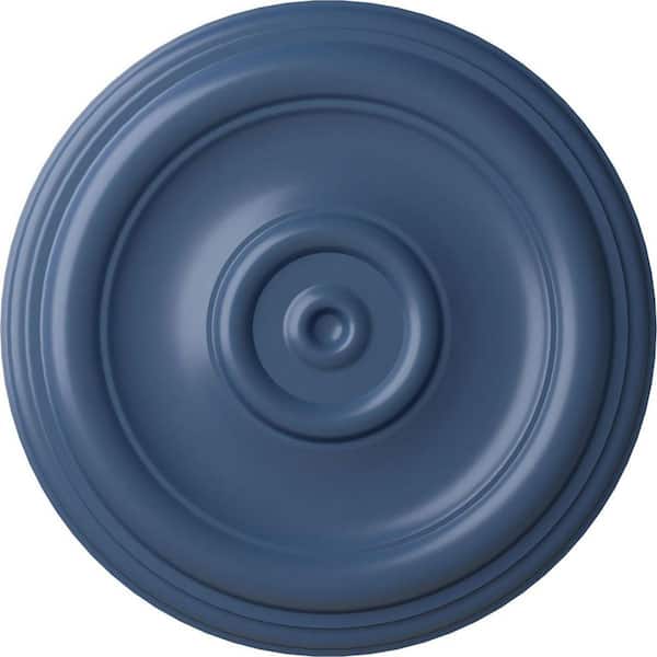 Ekena Millwork 12" x 1" Traditional Urethane Ceiling Medallion (Fits Canopies upto 2-3/4"), Hand-Painted Americana