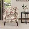 Uixe Multicolor Floral Pattern Linen Upholstery Arm Chair (Set of 1) IDF-SF0003-PTFL