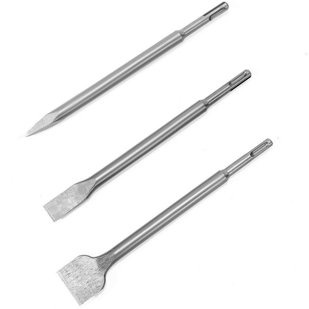XtremepowerUS 61127H 3/8 in. x 10 in. SDS-Plus High Carbon Steel Masonry Rotary Hammer Bit Set (3-Piece)