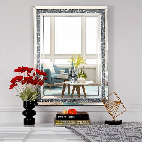 鏡 Rel du rire wall mirror S Vosuja Black 39.4 in W x 31.5 in. H Rectangle Colored Framed