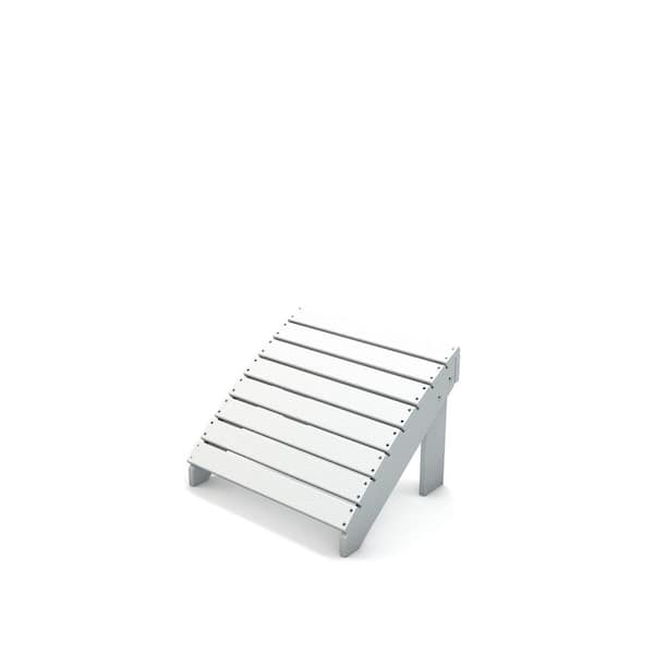 Frog Furnishings Adirondack White Recycled Plastic Outdoor Ottoman