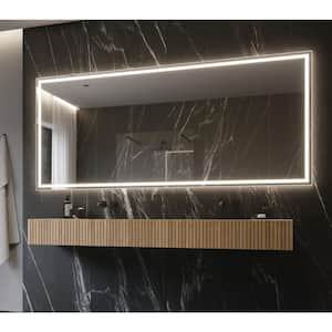 Harmony 100 in. W x 45 in. H Rectangular Frameless Wall Mounted Bathroom Vanity Mirror 6000K LED