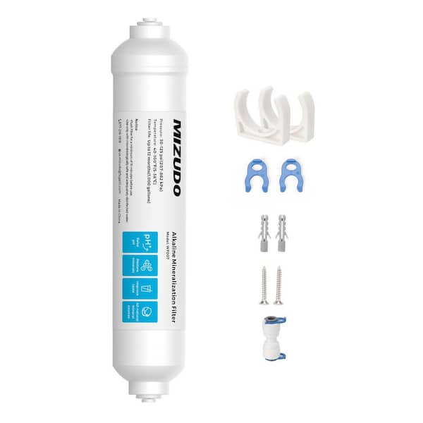 Alkaline Remineralization Water Filter Cartridge Replacement for Reverse Osmosis System, 1/4 in. Quick Connect