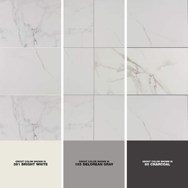 MSI 12 in. x 24 in. Carrara Polished Porcelain Floor and Wall Tile (16 sq. ft./case) MSI 12 in. x 24 in. Carrara Polished Porcelain Floor and Wall Tile (16 sq. ft./case)