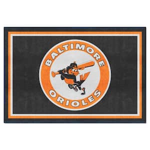 Baltimore Orioles 5ft. x 8 ft. Plush Grey Area Rug