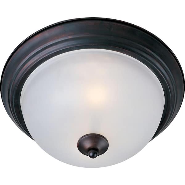 Essentials 2-Light Oil-Rubbed Bronze Flush Mount