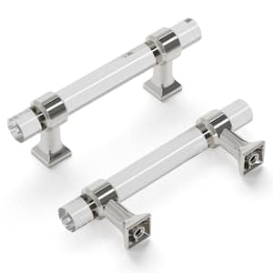 Crystal Palace Collection 3 in. Center-to-Center Crysacrylic with Polished Nickel Cabinet Pull