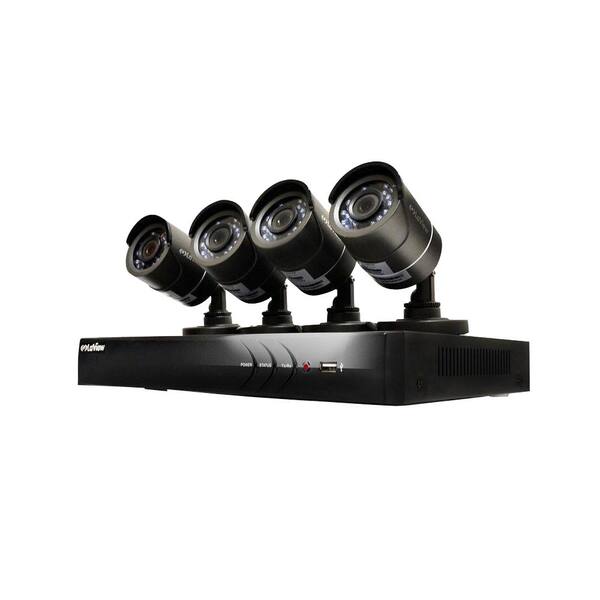 LaView 4-Channel HD 1TB HDD Indoor/Outdoor Surveillance System and (4) 720P Camera PTZ Compatible Remote Viewing