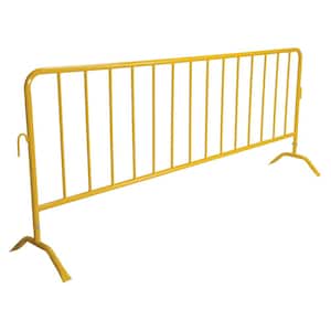 Light Weight Yellow Steel Crowd Control Interlocking Barrier with Both Curved Feet