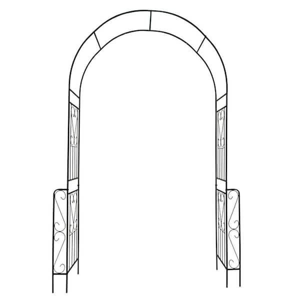 94.5 in. x 55 in. Galvanized Metal Garden Arbor
