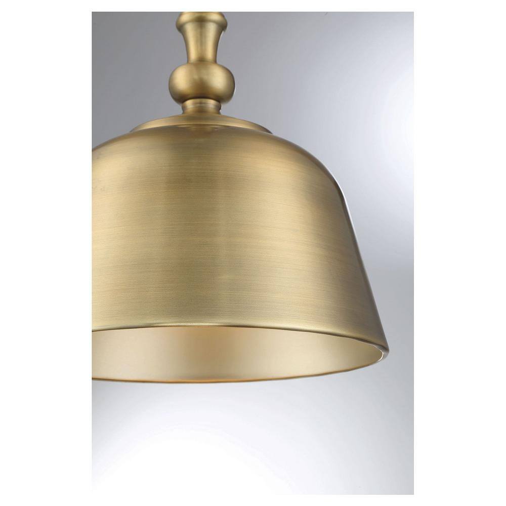 Berg 14" Warm Brass and Nickel 1-Light Pendant