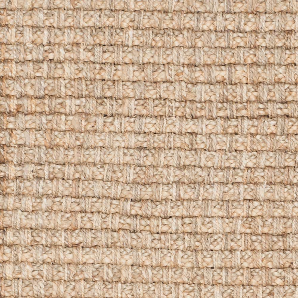 Handwoven Braided Jute Natural 6' Square Area Rug