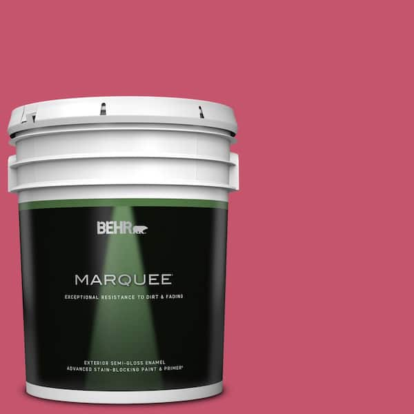 BEHR MARQUEE 5 gal. #120B-7 Tropical Smoothie Semi-Gloss Enamel Exterior Paint & Primer