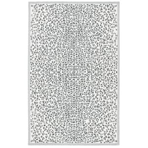 Metro Grey/Ivory 8 ft. x 10 ft. Animal Print Area Rug