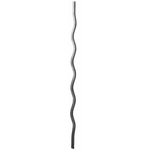 arteferro 35-7/16 in. x 9/16 in. Square Bar Wavy Forged Raw Picket