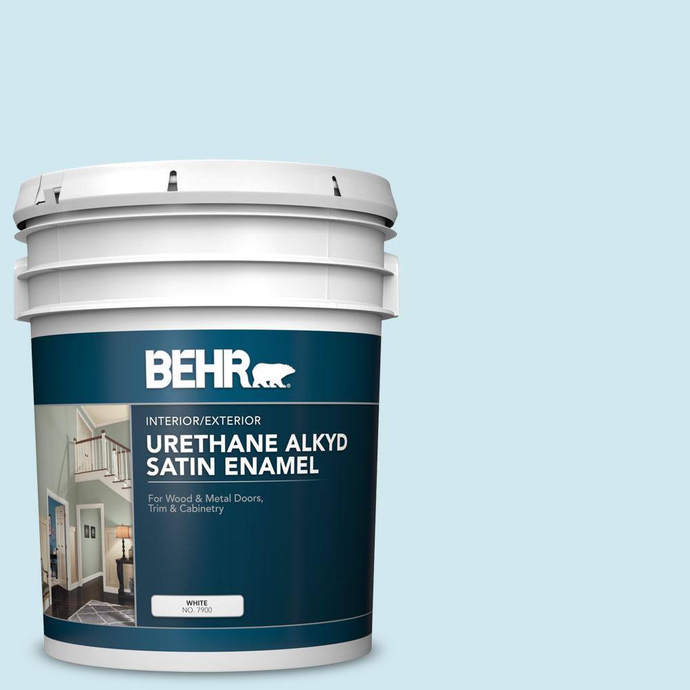 BEHR 5 gal. 540C1 Mineral Water Urethane Alkyd Satin Enamel Interior