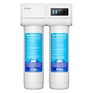 Purita 2-Stage Carbon Block Under-Sink Water Filtration System with Digital Display Monitor
