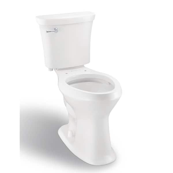 Glacier Bay SuperClean 2-piece 1.28 GPF Single Flush Elongated Toilet in White