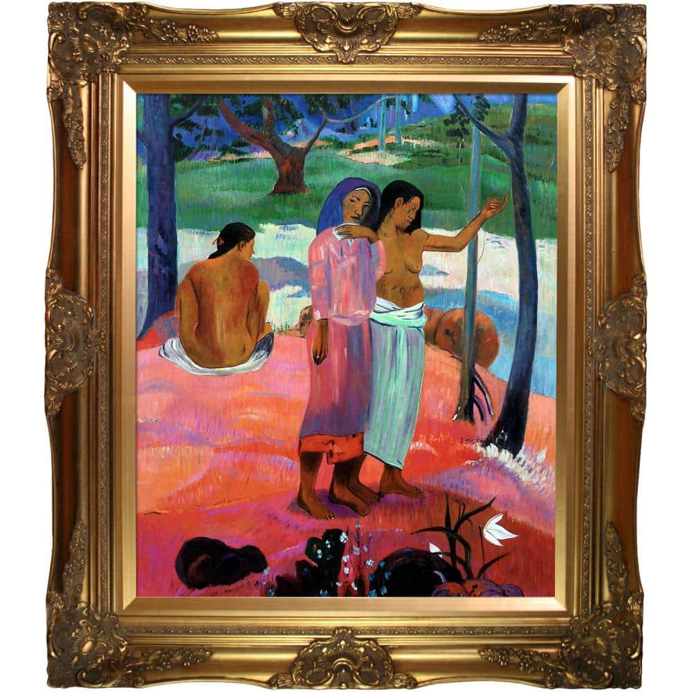 LA PASTICHE The Call, 1902 by Paul Gauguin Victorian Gold Framed People Oil  Painting Art Print 28 in. x 32 in. GG6705-FR-6996G20X24 - The Home Depot