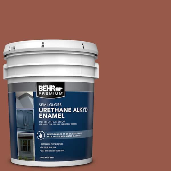 5 gal. #BIC-47 Caliente Urethane Alkyd Semi-Gloss Enamel Interior/Exterior Paint