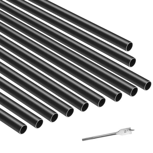 SVOPES 26 in. Stair Balusters 51 Pack, Aluminum Round Spindles, Rainwater-Proof Metal Railing, Durable Hollow Deck