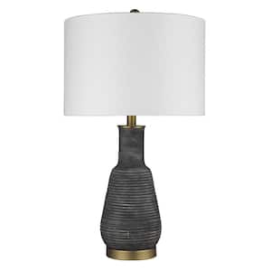25.75 in. Brass Standard Light Bulb Bedside Table Lamp