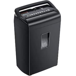 8-Sheet Micro Cut Paper Credit Card, Staple, Clip Shredder with 5.5 Gal. Wastebasket and Transparent Window in Black