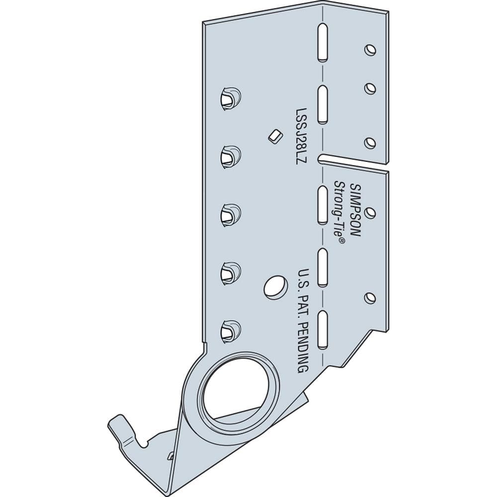 Simpson Strong-Tie - LSSJ ZMAX Face-Mount Adjustable Light Slopeable/Skewable Jack Hanger for 2x8 Nominal Lumber, Left