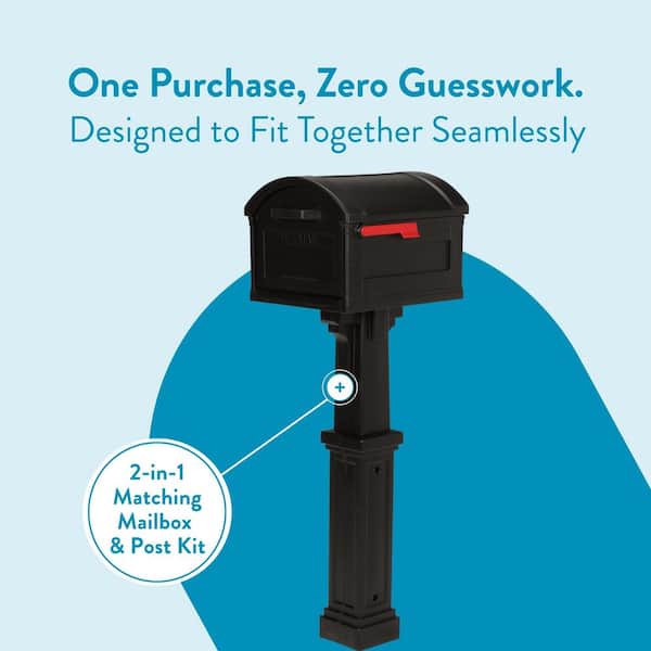 Architectural Mailboxes Grand Haven Black, Extra Large, Plastic