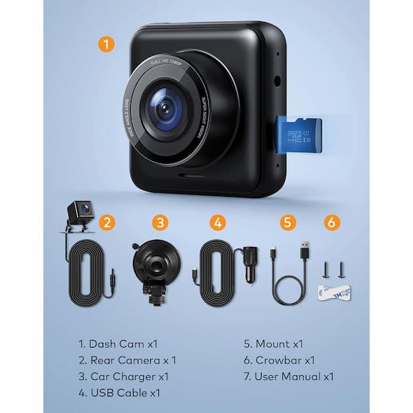  Smart Dash Camera, 4.0 inch IPS Screen 1080P HD Dash