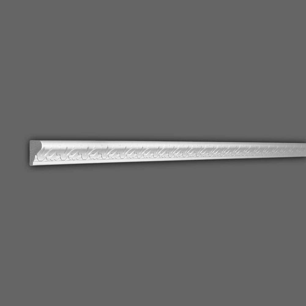 6-Inch White Recycled Polystyrene Leaf Panel Moulding