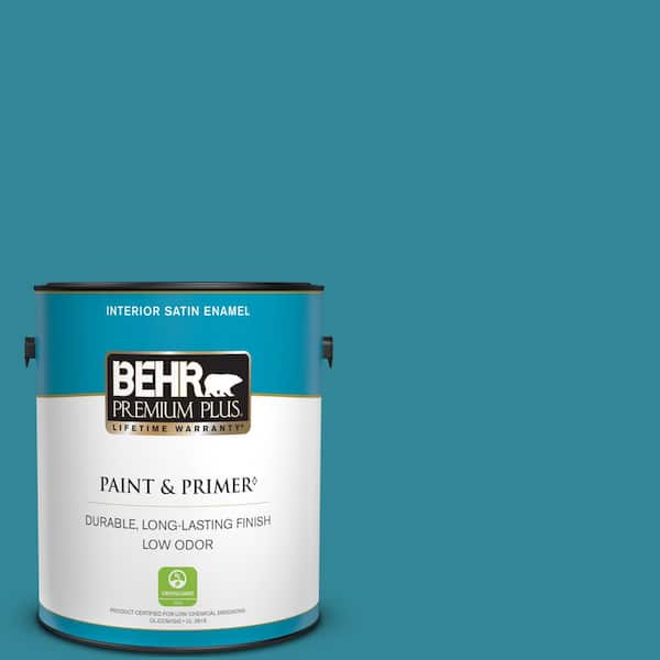 BEHR PREMIUM PLUS 1 gal. #M470-6 Precious Stone Satin Enamel Low Odor Interior Paint & Primer