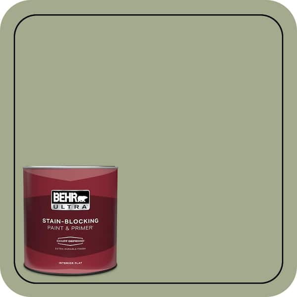 BEHR ULTRA 1 qt. #420F-4 Sagey Extra Durable Flat Interior Paint & Primer