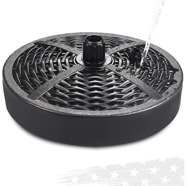 Cubilan 17.7 in. 30 lbs. Heavy-Duty Table Stand Plastic Outdoor Patio Umbrella Base Stand in Black