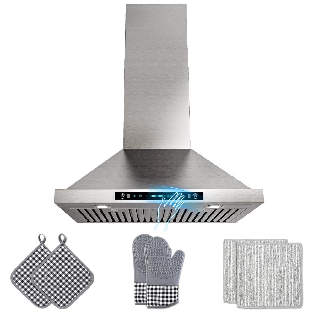 30 in. 900 CFM Convertible Wall Mount Downdraft System in Stainless 4-Speed, Touch and Gesture Control with Remote price history on PriceWatchPro