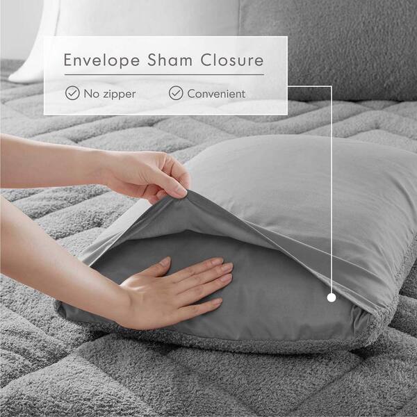 510 Design Kyla 3-Piece Gray Microfiber Full/Queen Comforter