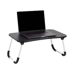 13.75 in. W Rectangle Black Lap Desk Laptop Stand Bed Tray Folding Legs