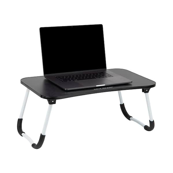 Mind Reader 13.75 in. W Rectangle Black Lap Desk Laptop Stand Bed Tray Folding Legs
